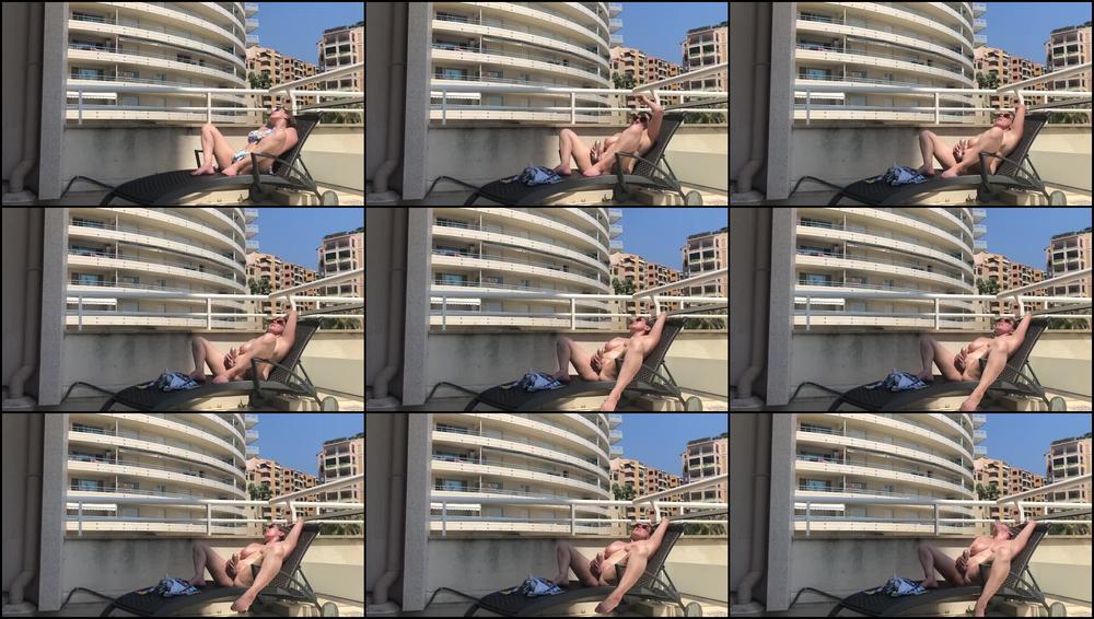 Vibrator Play on the Balcony