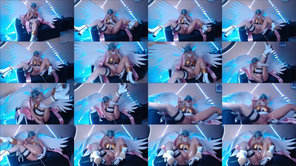 Black Kitsune 019 - Angewomon Digimon Blowjob