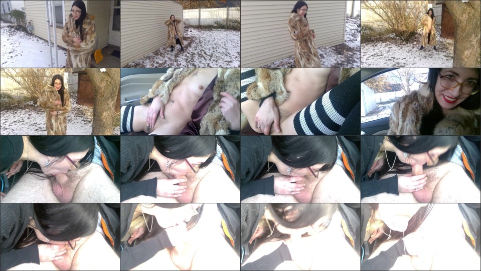 Liz Lovejoy Public Fur Coat Fun Outdoors Blowjob