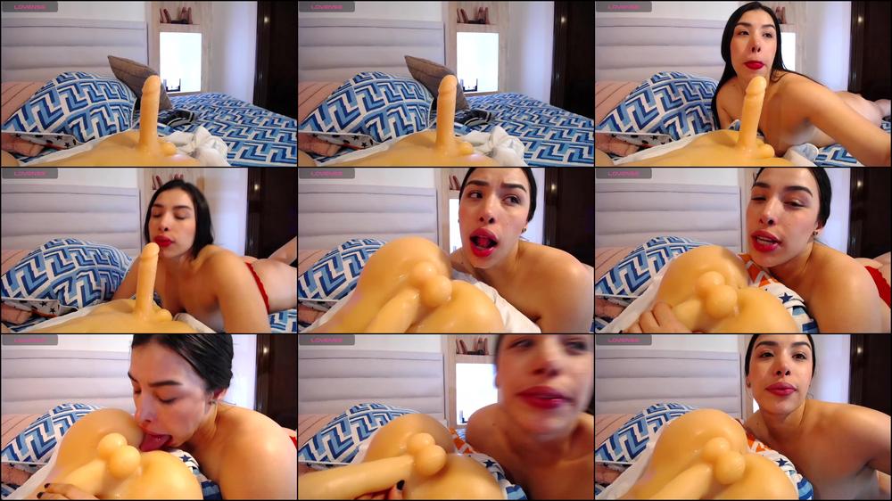 ntense Blowjob Play with Rubber Fetish and Dildos