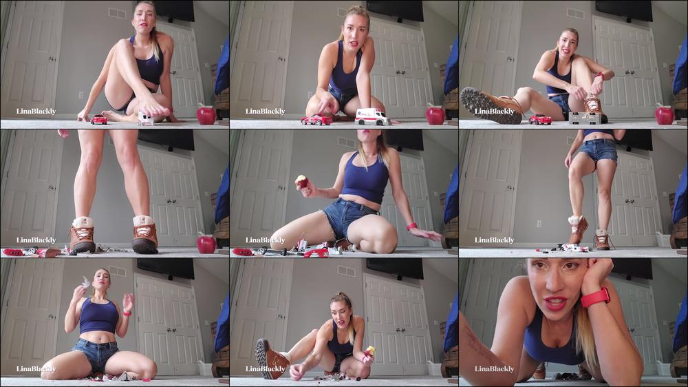 Linablackly - Giantess Smashes Toy Cars - Manyvids