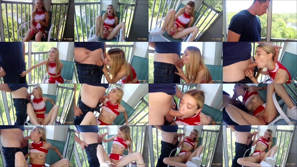 Blazed Studios Cheertastic Slut Patio Blowjob