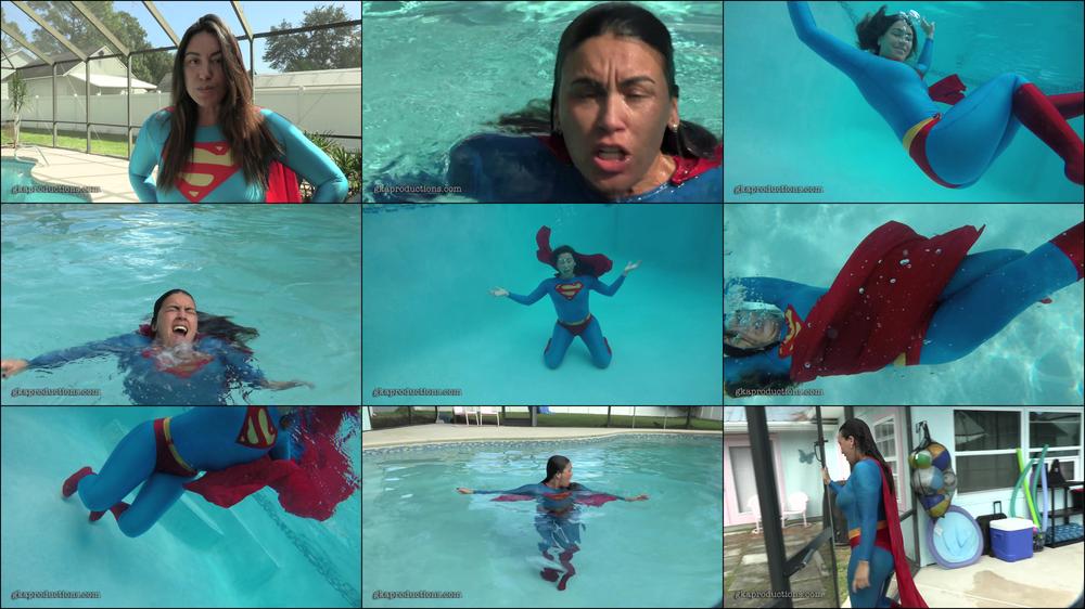 Megan Jones - Sexy Superheroine Swimming
