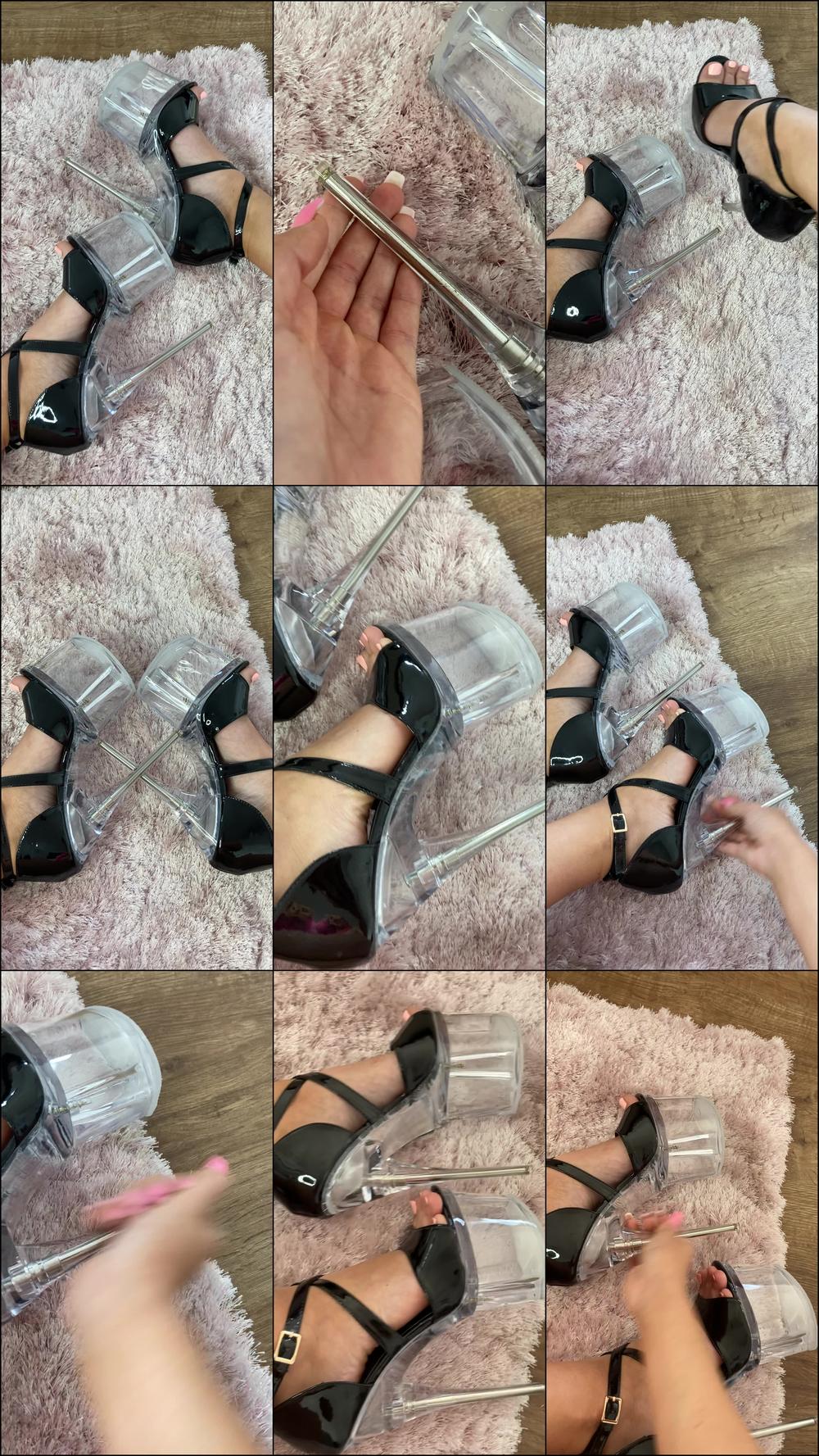 Stripper heel worship and orgasm denial