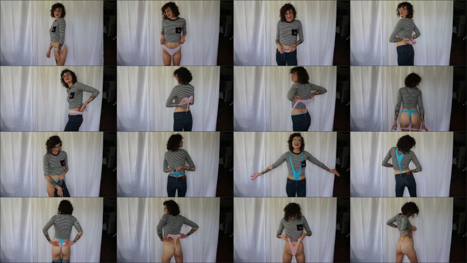 Lexi Dollface Multiple Thong Self Wedgies
