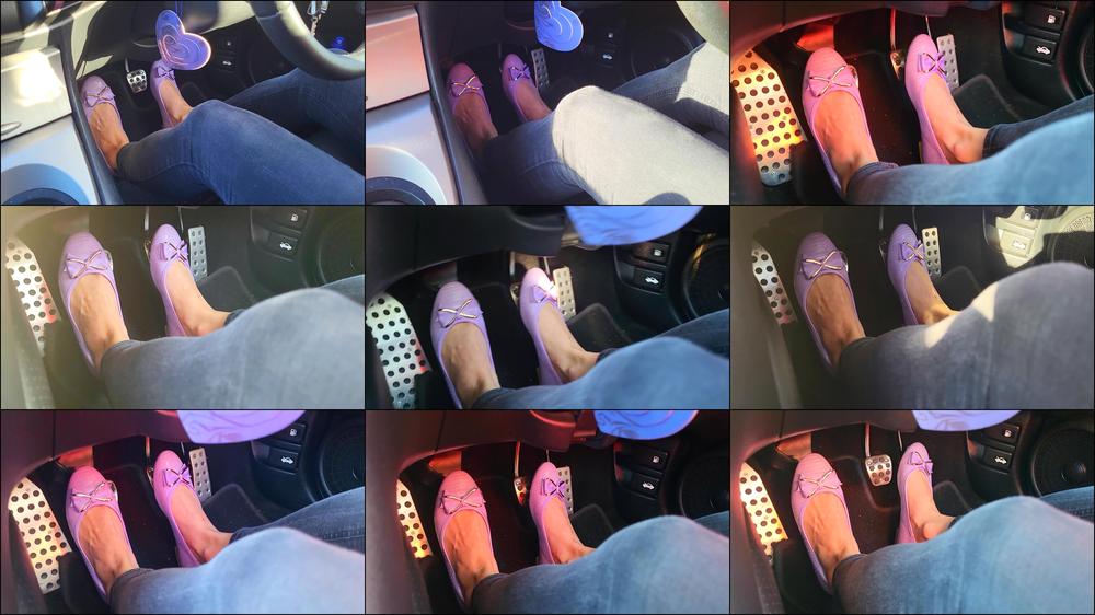 Lavender Ballet Flats Pedal Pumping