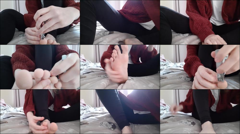 Goddess Clips Her Toenails - Foot Fetish