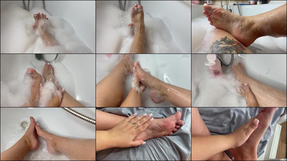 Foot fetish. A beautiful pedicure on my feet