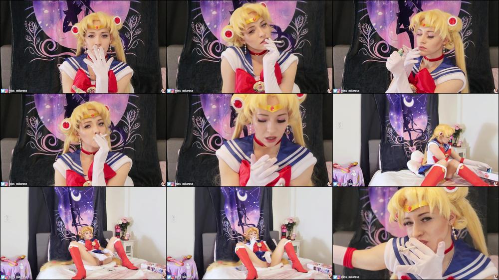 Sailor Moon Gloved Smoking Orgasm