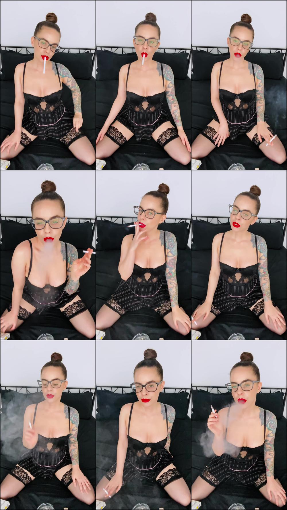 Smoking in Glasses and Red Lipstick