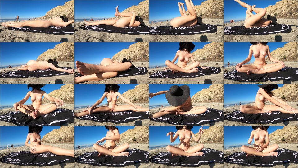 Shy Goth Nude Beach Stretch