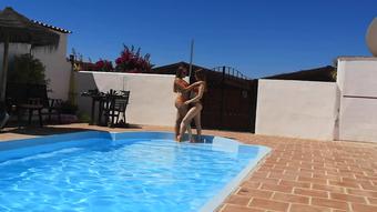 Pool time fun with Monika Lara Smith (ScarlotRose)