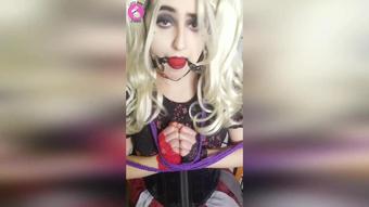 Harley Quinn Ball Gagged And Chair Tie (LittleBunnyB)