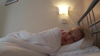 Ariel Anderssen Taking A Nap In Onesie And Red Lipstick (Ariel Anderssen)