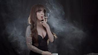 Smoking In Little Black Dress (Dani Lynn)