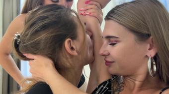 ppfemdom - Licks The Mistresses Saliva From Their Armpits - Spitting and Armpit Worship Lezdom (ppfemdom)