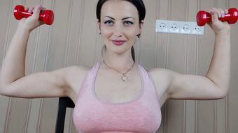 Sweaty armpits fetish workout JOI (JuliaCrown)