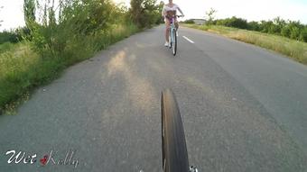 Wet Kelly Riding My Bicycle And Flashing (Wet Kelly)