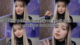 Shiny pet humiliates your cock & makes you fuck your ass (DogWife)