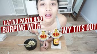 Eating Pasta & Burping with My Tits Out (Avery Black)