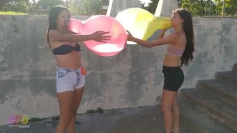 Tori n Maribel's Outdoor Blow Pop Race-B (Custom Fetish)