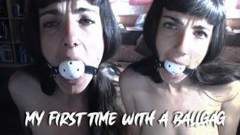 My first time with a BallGag + Drooling (Gypsy Maya)