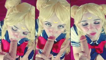 Sailor Moon cosplay: POV Blowjob - May 25, 2020 (Lil cosplay slut)