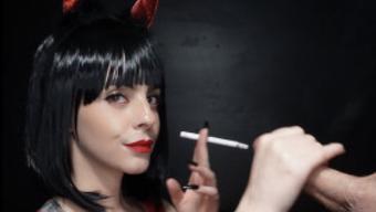 Smoking She Devil Strokes Cock (Dani Lynn)