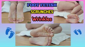 FOOT FETISH LOT OF SCRUNCHES WRINKLES SOLES CLOSE UPS FEET (Shanaxnow)