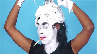 Dimond Smokes and Wears Shaving Cream (Custom Fetish)