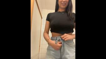 Milf hot break at work in the bathroom (Vidiverse)