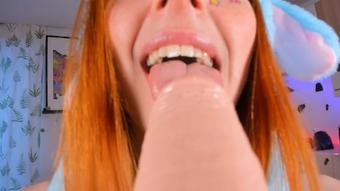 Closeup blowjob camera on dildo - Nov 6, 2022 (Anna_Prince)