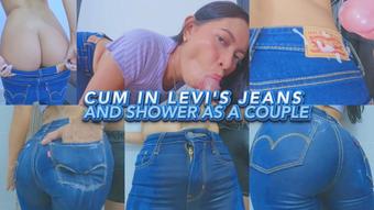 CUM IN LEVI'S JEANS AND SHOWER AS A COUPLE (zuleyka basil)