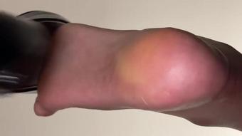 Floor Pov Of High Heels Dangling (Pink Foxx)
