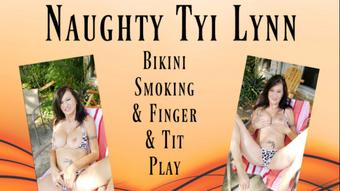 Bikini Smoking & Finger & Tit Play (Stormi Winters)