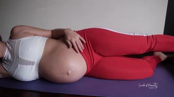 Molly Sweet 35 Weeks Pregnant Yoga Exercises (Molly Sweet)