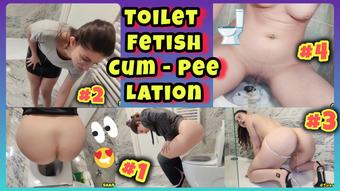 TOILET FETISH CUM-PEE-LATION IN THE BATHROOM AHEGAO BIG ASS (Shanaxnow)