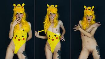 Pikachu - Striptease - Jun 4, 2023 (Lil cosplay slut)