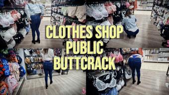 Clothes Shop Public Buttcrack Wedgie (Summer Fox)
