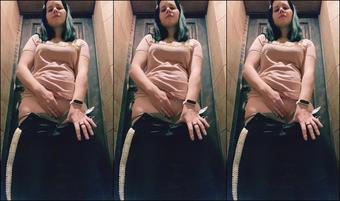 Lovely Brunette Masturbates Pussy In Pub (Anna_Sky)