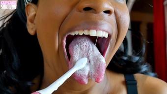 Subbiecupcake Split Tongue Tooth Brushing (SubbieCupcake)