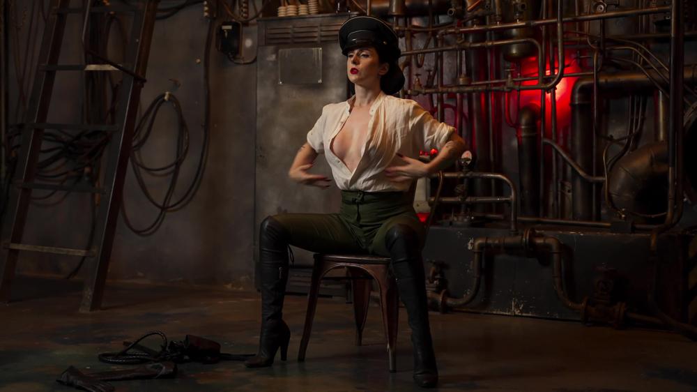 Goddess In Uniform Striptease
