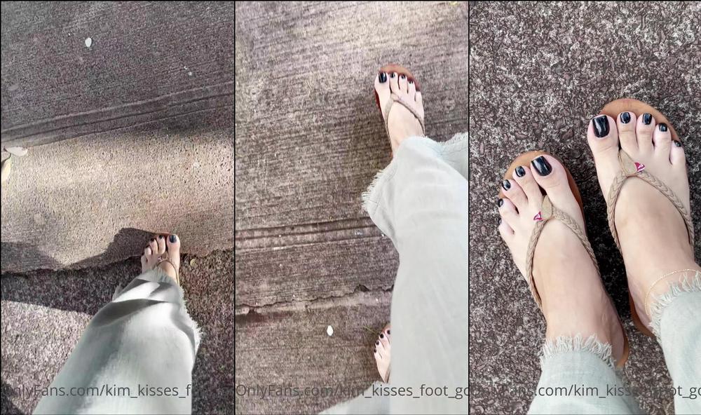 kim kisses foot goddess 02 11 2021 2263680283 walking into november with my tan flojo flip flops