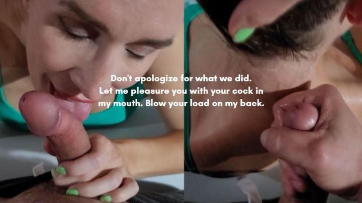 Massage turns into BJ - Cum on Back Pt.2