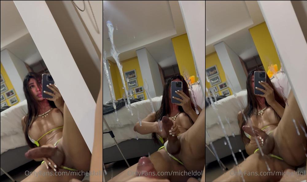 micheldoll 544893693 i got out of the pool a little messy lol but too hot i can t wait to see my cum in the mirror 3