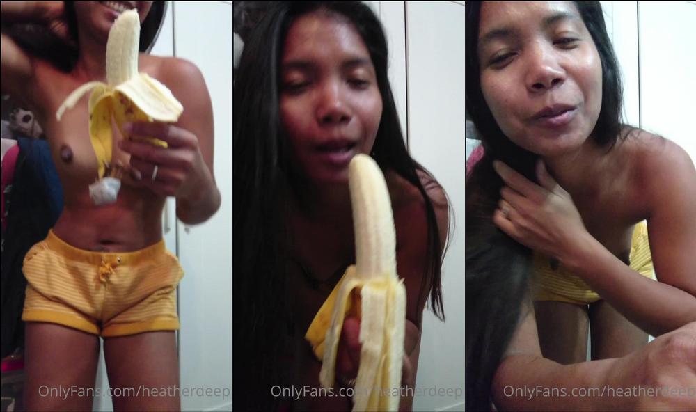 heatherdeep 06 03 2021 2047907792 hi boy i just want to show you how i like to eat a banana banana bananagirl deep throat