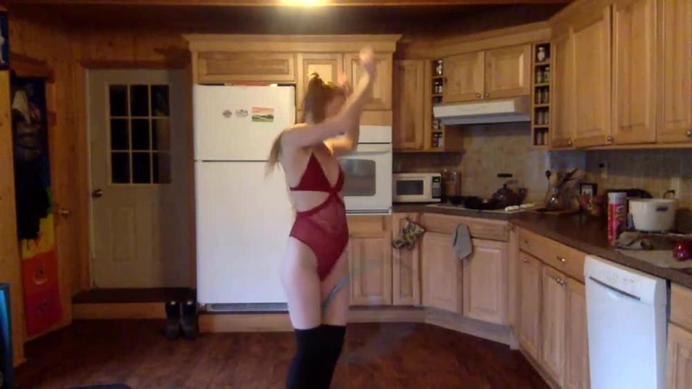 Horny Redhead Hoop Dance