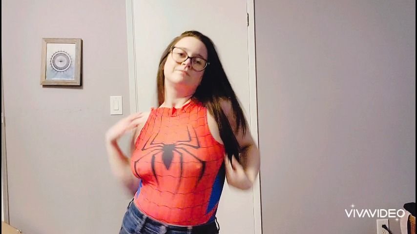 Caityfoxx Stripping And Fucking As Spider Woman