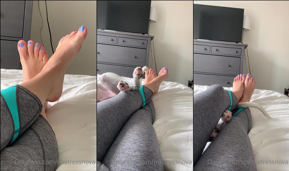 worshipnova 05 05 2020 287627287 A delicious two minute foot worship clip with a special appearance by My pup 