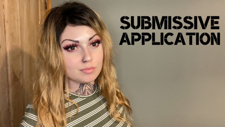 Submissive Application